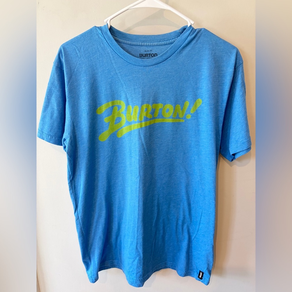 Burton Graphic Tee Neon Logo Slim Fit Large Unisex T Shirt